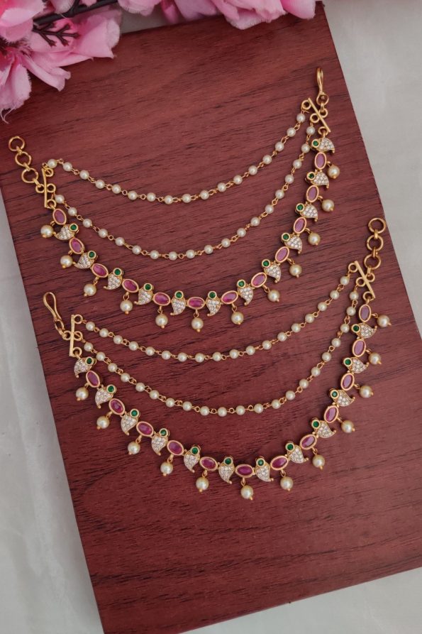 Pink Stone Manga Design Earchain